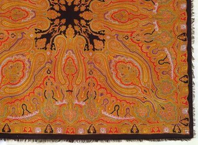 Cashmere tørklæde, ca. 1870-80 (tekstil) af French School