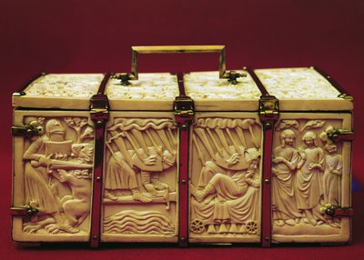 Kist med scener fra romansk litteratur, 1330