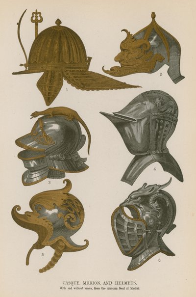 Casque, Morion og hjelme af French School