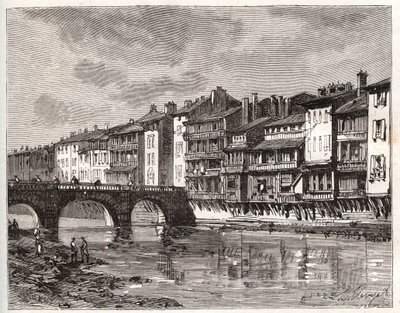 Castres - Languedoc-Roussillon-Midi-Pyrenees - gravering i "La France illustree: geografi, historie, statistisk administration" af V.-A. Malt-brun. 1884 af French School