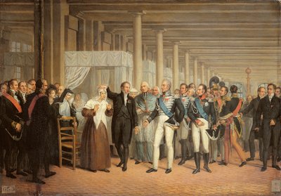 Kataraktoperation udført af Guillaume Dupuytren (1777-1835) i nærværelse af kong Charles X (1757-1836) på Hotel Dieu af French School