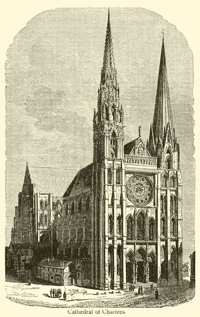 Cathedral of Chartres (gravering) af French School