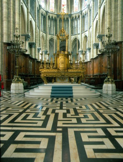 Cathedrale de Saint Omer (Nord 59): Alter og labyrint. af French School