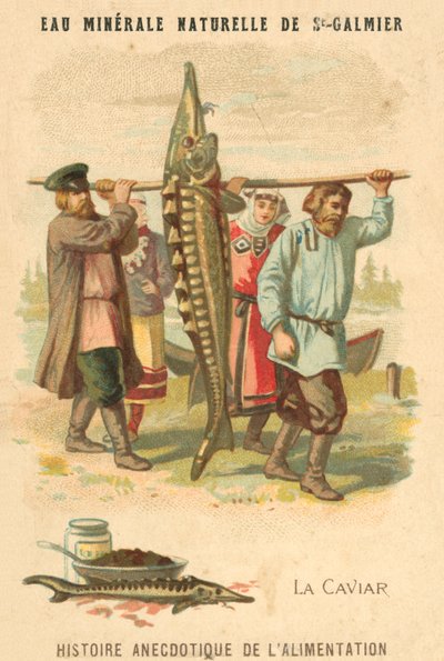 Kaviar (chromolitho) af French School