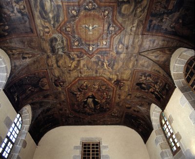 Loft over det tidligere dominikanerkloster (hospital) (1664). 17. århundredes maleri. Dinan, Cotes d