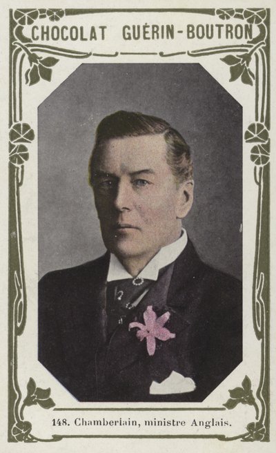 Chamberlain, britisk minister (farvet foto) af French School