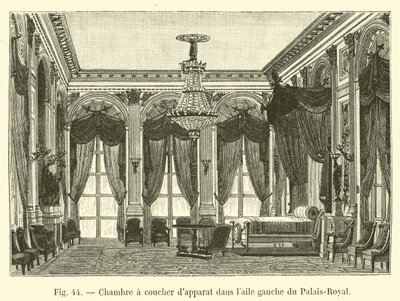 Prunk-Schlafzimmer im linken Flügel des Palais-Royal von French School