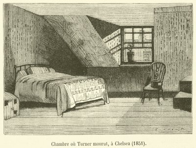 Værelse, hvor Turner døde, i Chelsea af French School