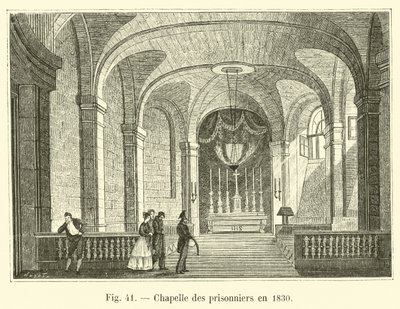 Fangernes Kapel i 1830 af French School