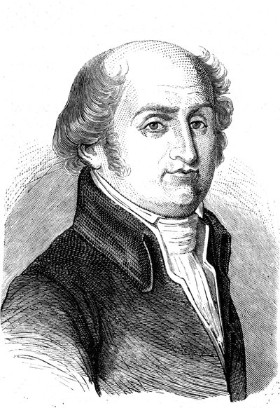 Charles Gilbert ROMME (1750-1795), fransk matematiker, revolutionær og politiker. Indgravering 1868 af French School
