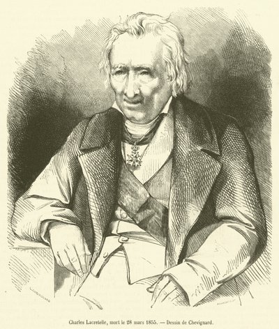 Charles Lacretelle, død 28. marts 1855 (gravering) af French School