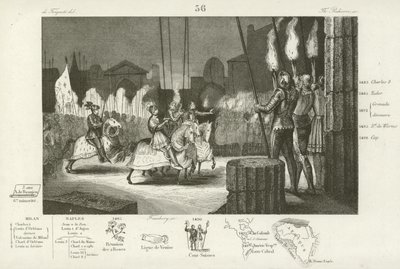 Charles VIII of France entering Rome in triumph, 1494  af French School