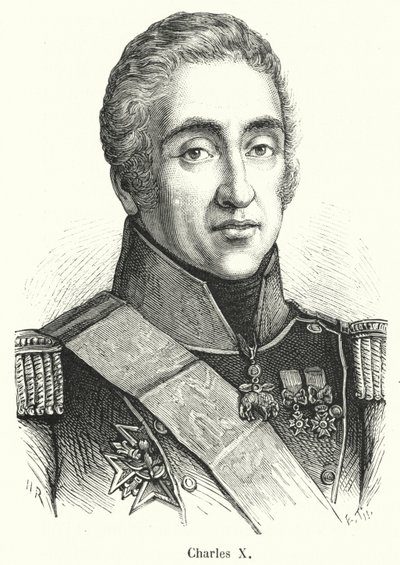 Charles X (gravering) af French School
