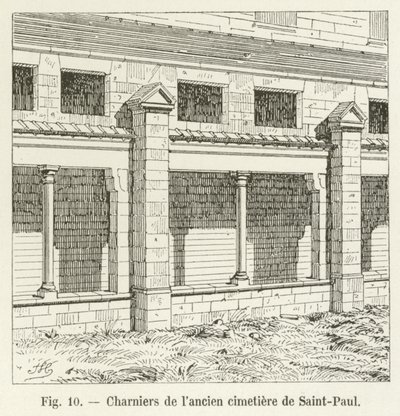 Massegrave på den gamle kirkegård i Saint-Paul af French School