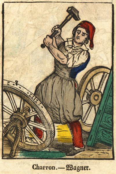 Charron (der fremstiller vogne); Serie om handel, billede af Epinal fra det 19. århundrede. af French School