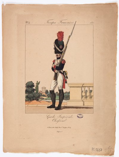 Chasseur af den kejserlige garde, franske tropper, no. 4 af French School