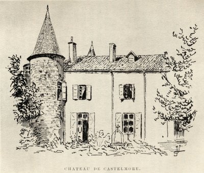 Chateau de Castelmore, fra Memoirs of Charles de Batz-Castelmore Comte dArtagnan, udgivet 1928 af French School