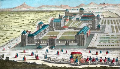 Chateau de Vincennes nær Paris - i det 18. århundrede af French School