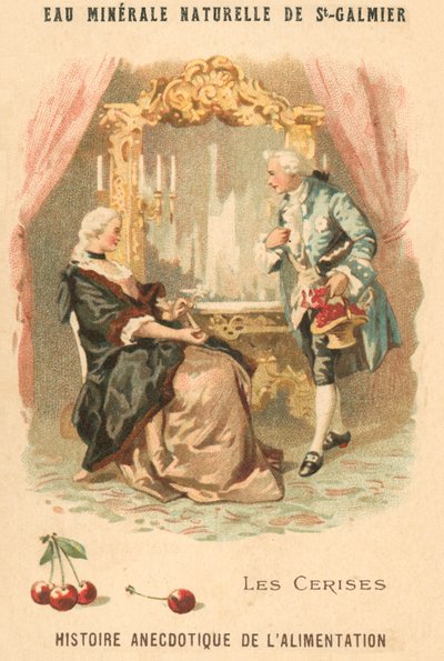 Kirsebær (chromolitho) af French School