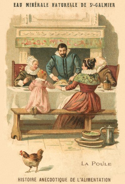 Kylling (chromolitho) af French School