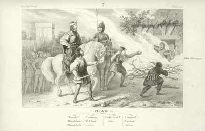 Chlothar I, King of the Franks  af French School