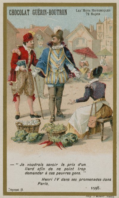 Chocolat Guerin-Boutron byttekort, Historic Words-serien af French School
