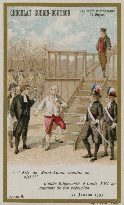 Chocolat Guerin-Boutron byttekort, Historic Words-serien af French School