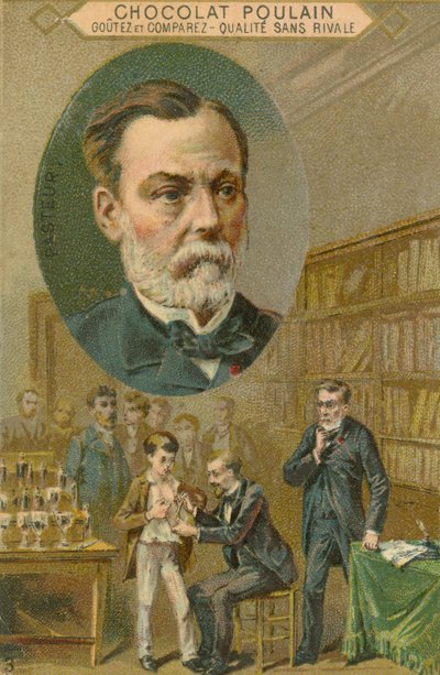 Chokolade Poulain handelskort, Louis Pasteur af French School