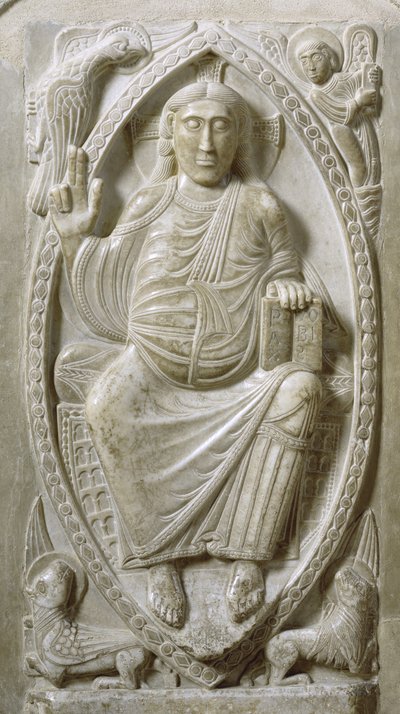 Kristus i Majestæt, fra ambulatoriet (marmor) af French School
