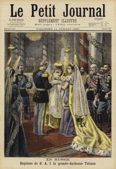Storhertuginde Tatiana af Ruslands dåb, 1897 af French School