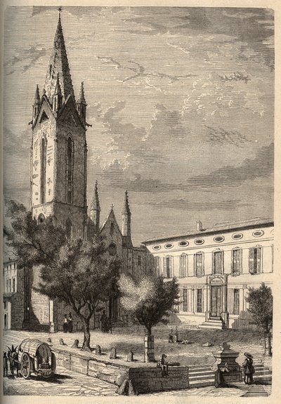 Kirche Saint-Jean-de-Malte in Aix-en-Provence - Gravur in PATRIE - Beschreibung der malerischen Frankreichs in 6 Bänden von Lucien Huard - Ende des 19. Jahrhunderts von French School