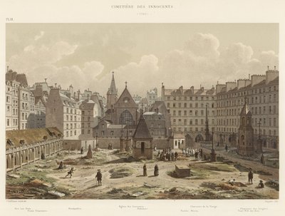 De uskyldiges kirkegård, 1750 af French School
