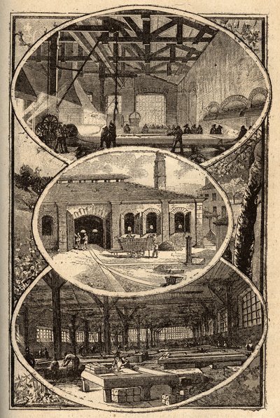 Cirey-sur-Vezouze (Meurthe-et-Moselle) - FREMSTILLING AF IS - indgravering i "" PATRIE"" - PECTUREQUIREE BESKRIVELSE AF FRANKRIG I 6 BIND AF LUCIEN HUARD - slutningen af ​​1800-tallet af French School