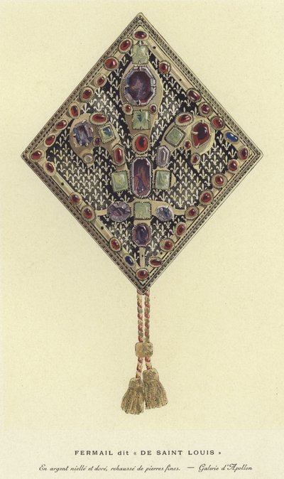 Lås til broche, der siges at have tilhørt kong Ludvig IX af Frankrig af French School