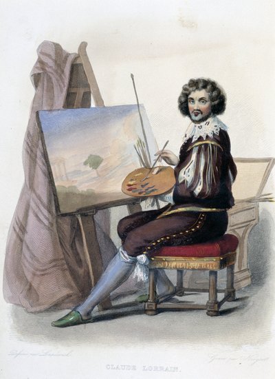 Claude Gellee dit Lorrain (1600-1682) fransk maler- i "" Le Plutarque francais"", af Mennechet, Paris af French School