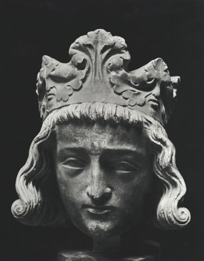 Clovis II (ca. 634-657), Merovinger frankisk konge af Neustrien og Bourgogne (639-657), fra Abbey of Saint-Denis, originalt 13. århundrede (gipsafstøbning) af French School