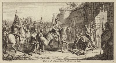 Clovis I, frankernes konge, indtog Toulouse efter at have besejret vestgoterne, 508 af French School