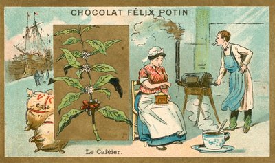Kaffe (chromolitho) af French School