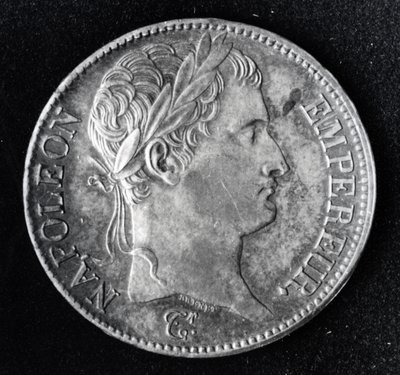 Mønt forestillende Napoleon I (1769-1821) (metal) af French School