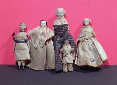 Samling af dukker, muligvis brugt af Honore de Balzac (1799-1850) som et hjælpeminde til La Comedie Humaine af French School