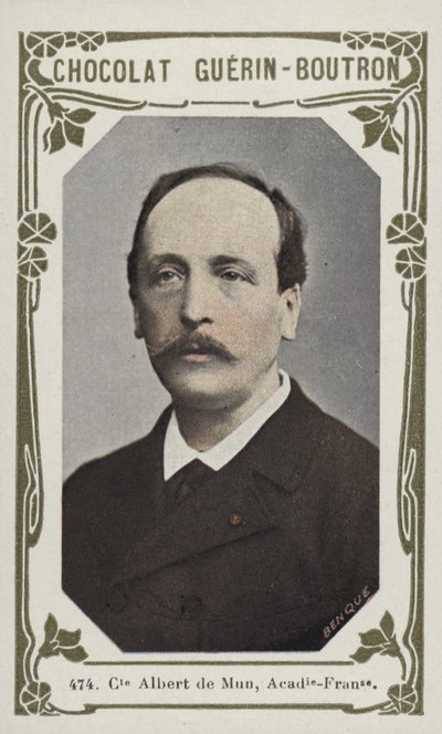 Grev Albert de Mun, Academie-Francaise (farvet foto) af French School