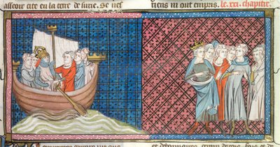 Conrad III og Louis VII afgår, illustration fra 
