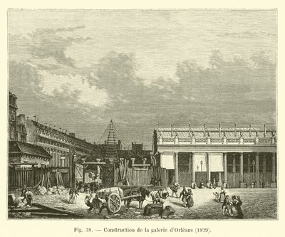 Opførelse af Orleans Gallery, 1829 af French School
