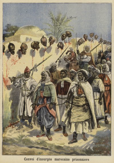 Konvoj af tilfangetagne marokkanske oprørere, 1897 af French School