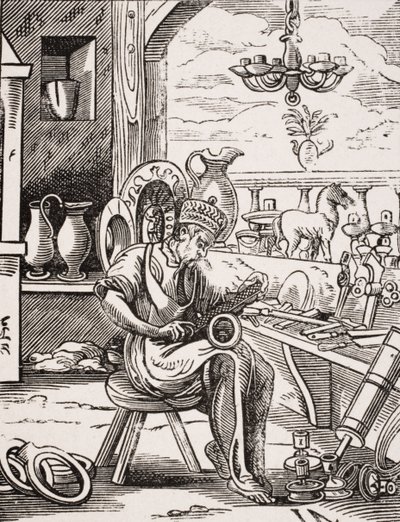 Kobbersmed, gengivelse af et træsnit af Jost Amman (1539-91) fra 