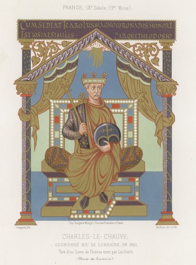 Krönung von Karl dem Kahlen von French School