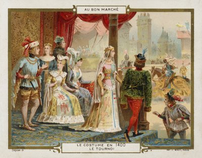 Kostume i 1400 - turneringen (chromolitho) af French School