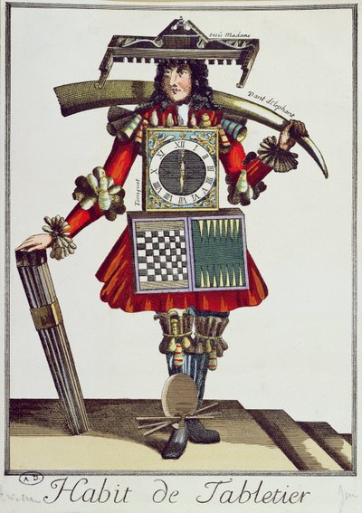 Kostume af en Tabletier, c.1700 af French School