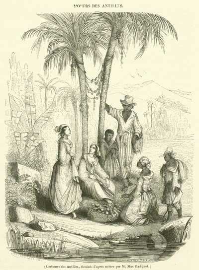 Costumes des Antilles (gravering) af French School