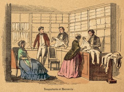 Bomuld (farvet gravering) af French School